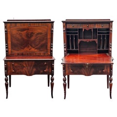 Antique 19th Century Regency Style Mahogany Fall Front Plantation / Bookkeepers Desk