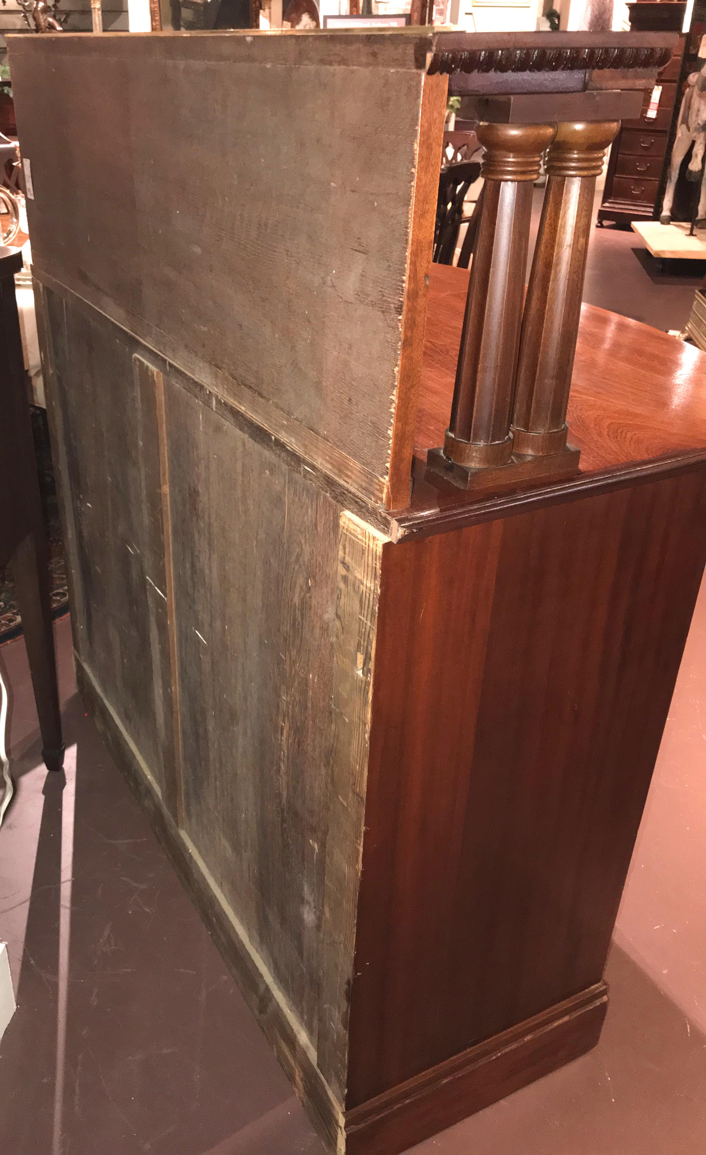19th Century Regency Style Mahogany Sea Captain’s Demilune Bar or Server 7