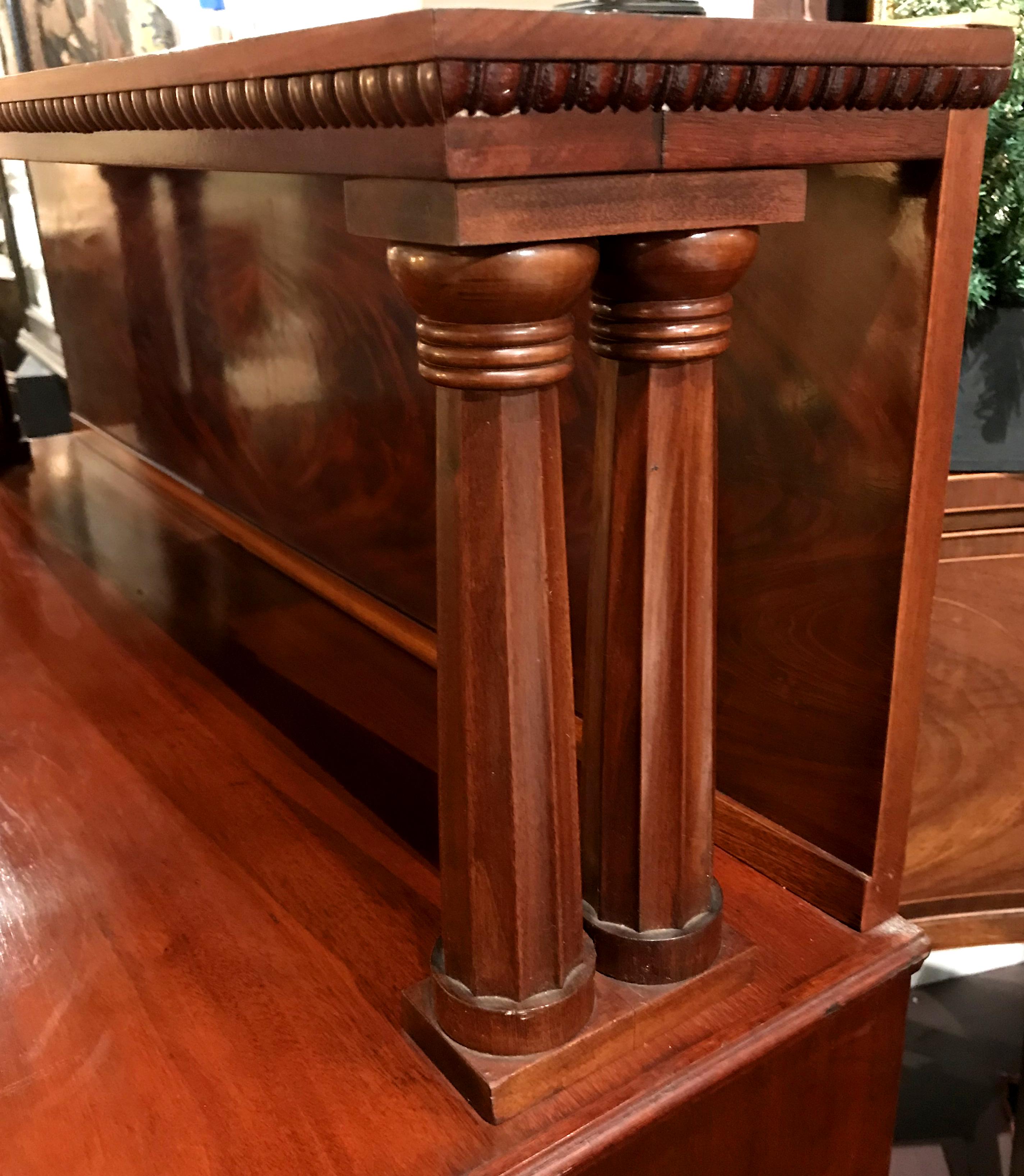 19th Century Regency Style Mahogany Sea Captain’s Demilune Bar or Server 1