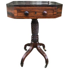 19th Century Regency Style Possibly Anglo-Caribbean Rosewood Work Table