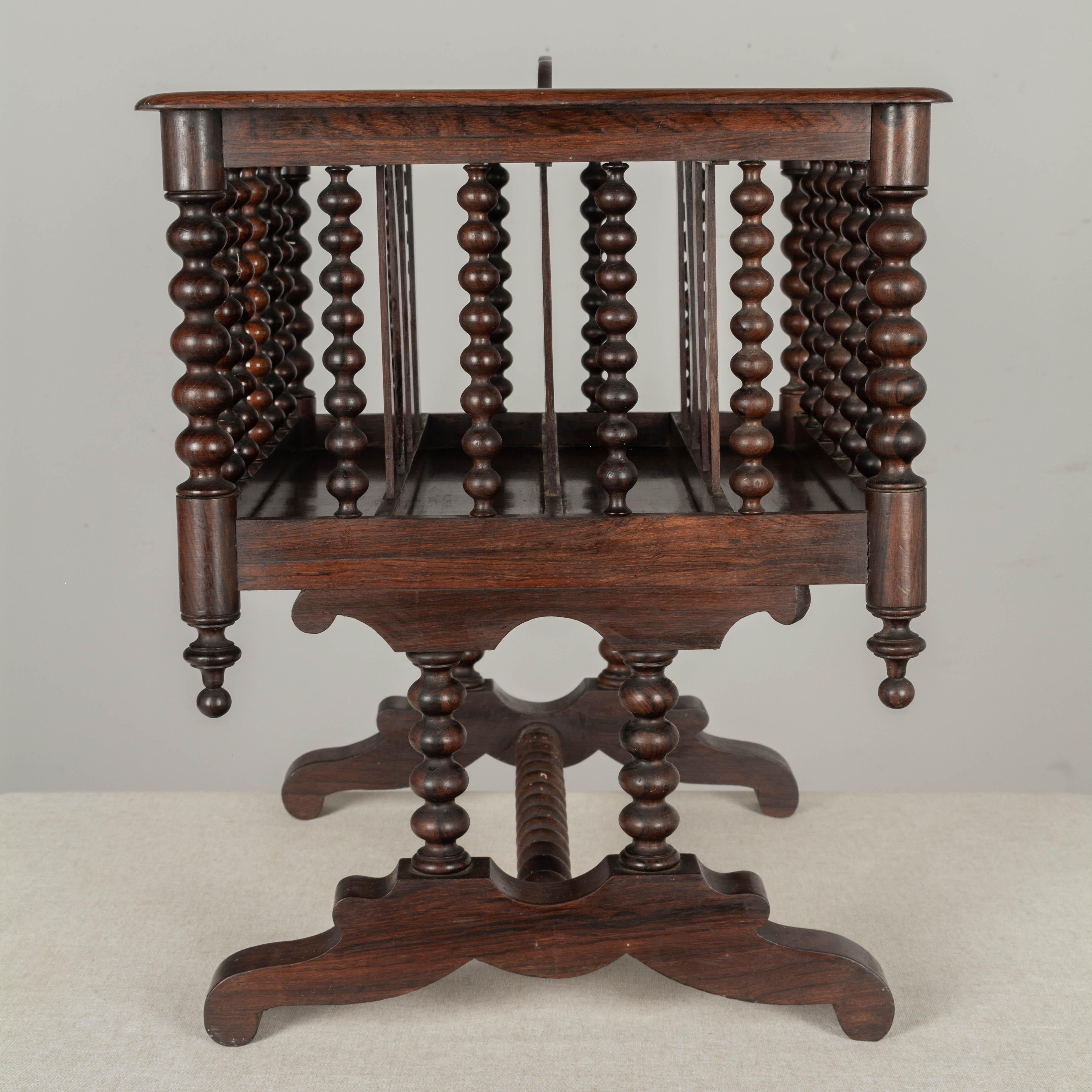 19th Century Regency Style Rosewood Canterbury For Sale 1