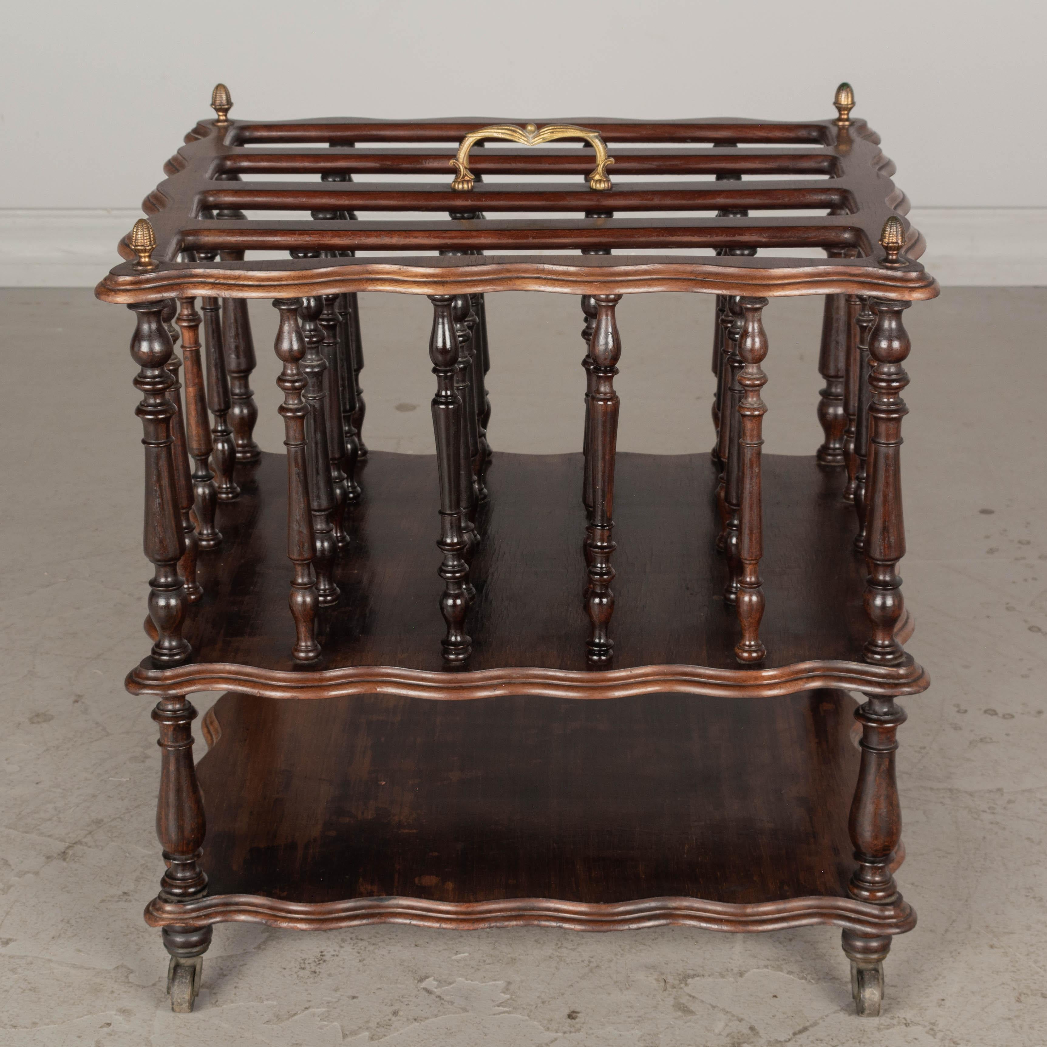 20th Century 19th Century Regency Style Rosewood Canterbury For Sale