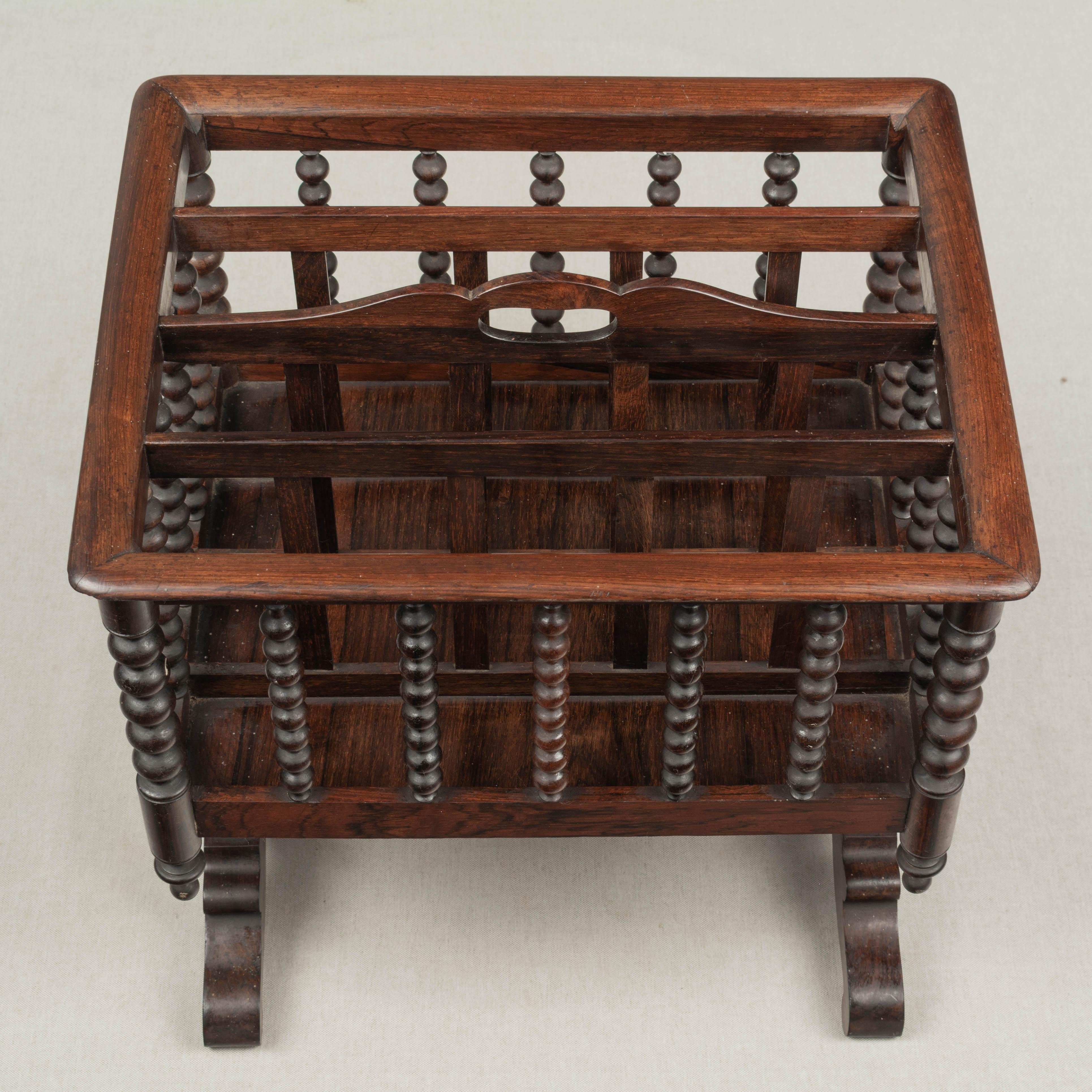 19th Century Regency Style Rosewood Canterbury For Sale 2