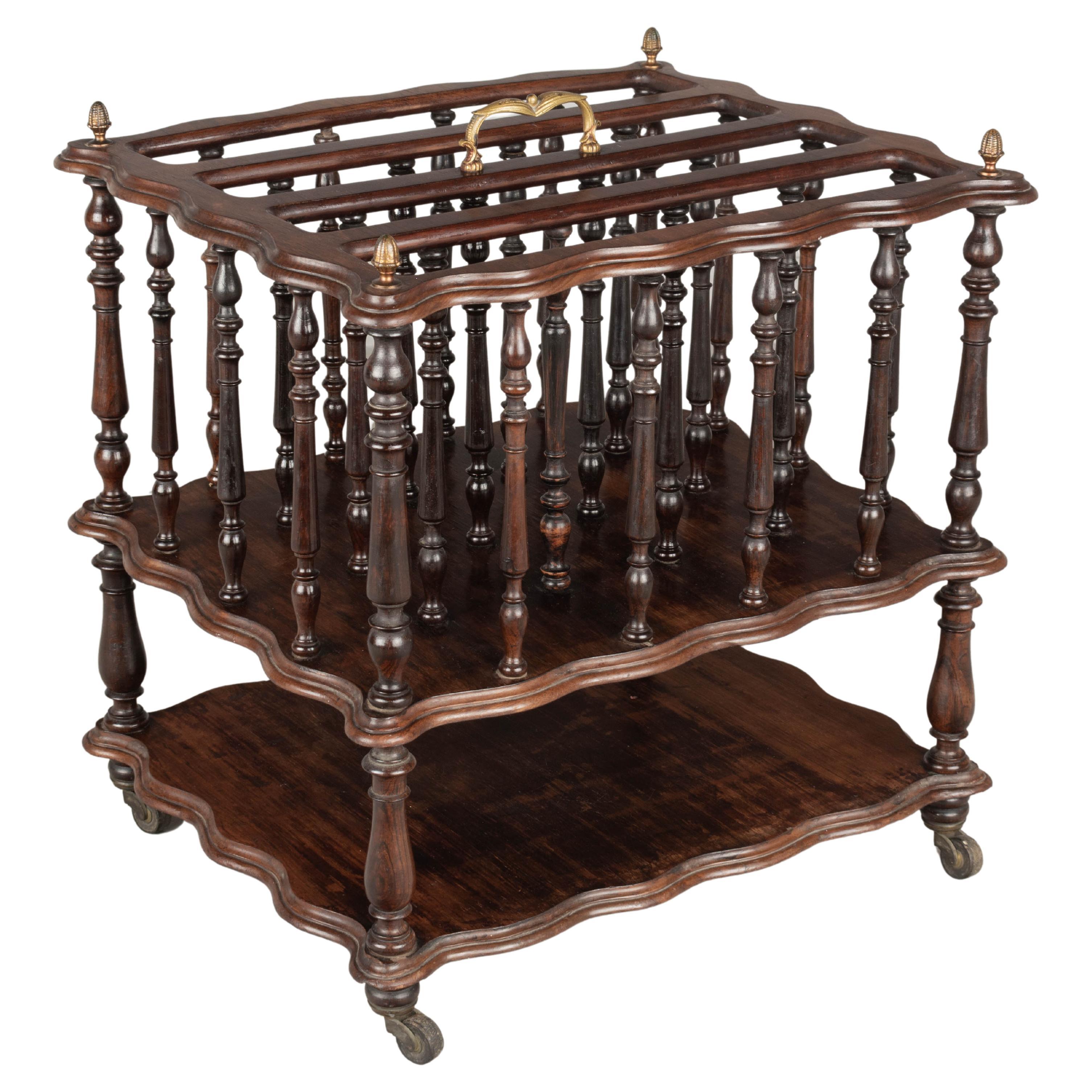 19th Century Regency Style Rosewood Canterbury For Sale