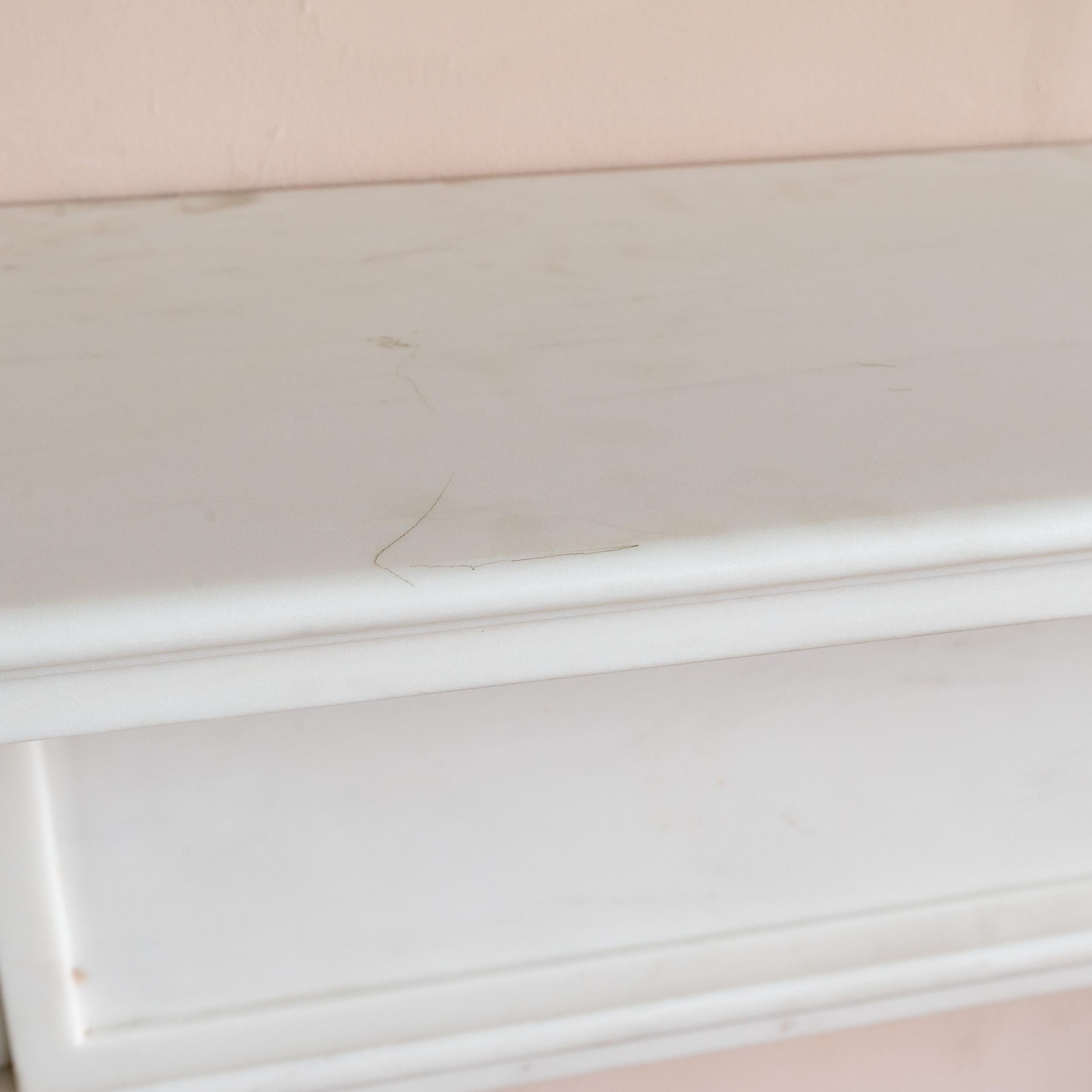 19th Century Regency Style White Marble Fireplace in vendita 8