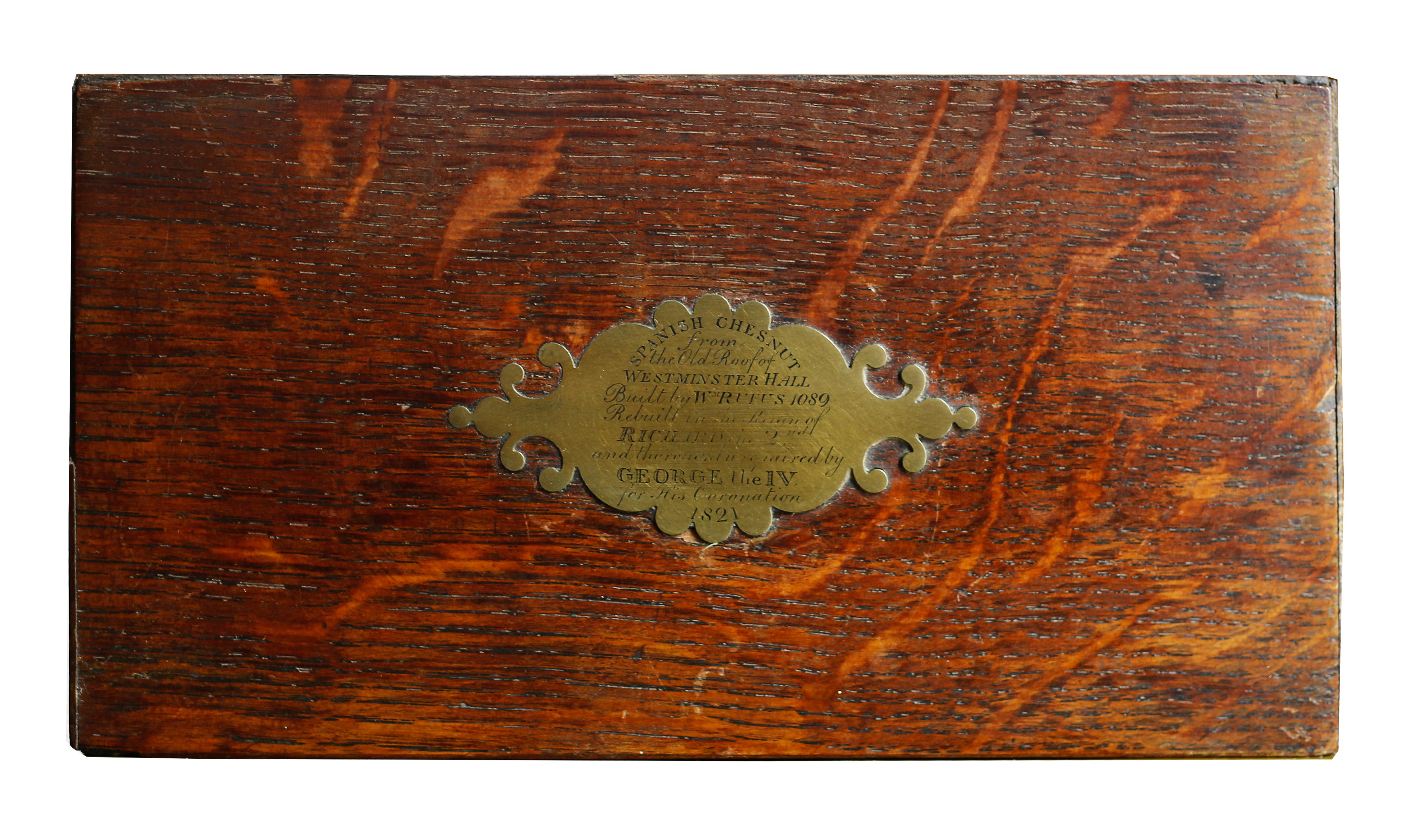 English 19th Century Regency Tea Caddy from Westminster Hall Roof