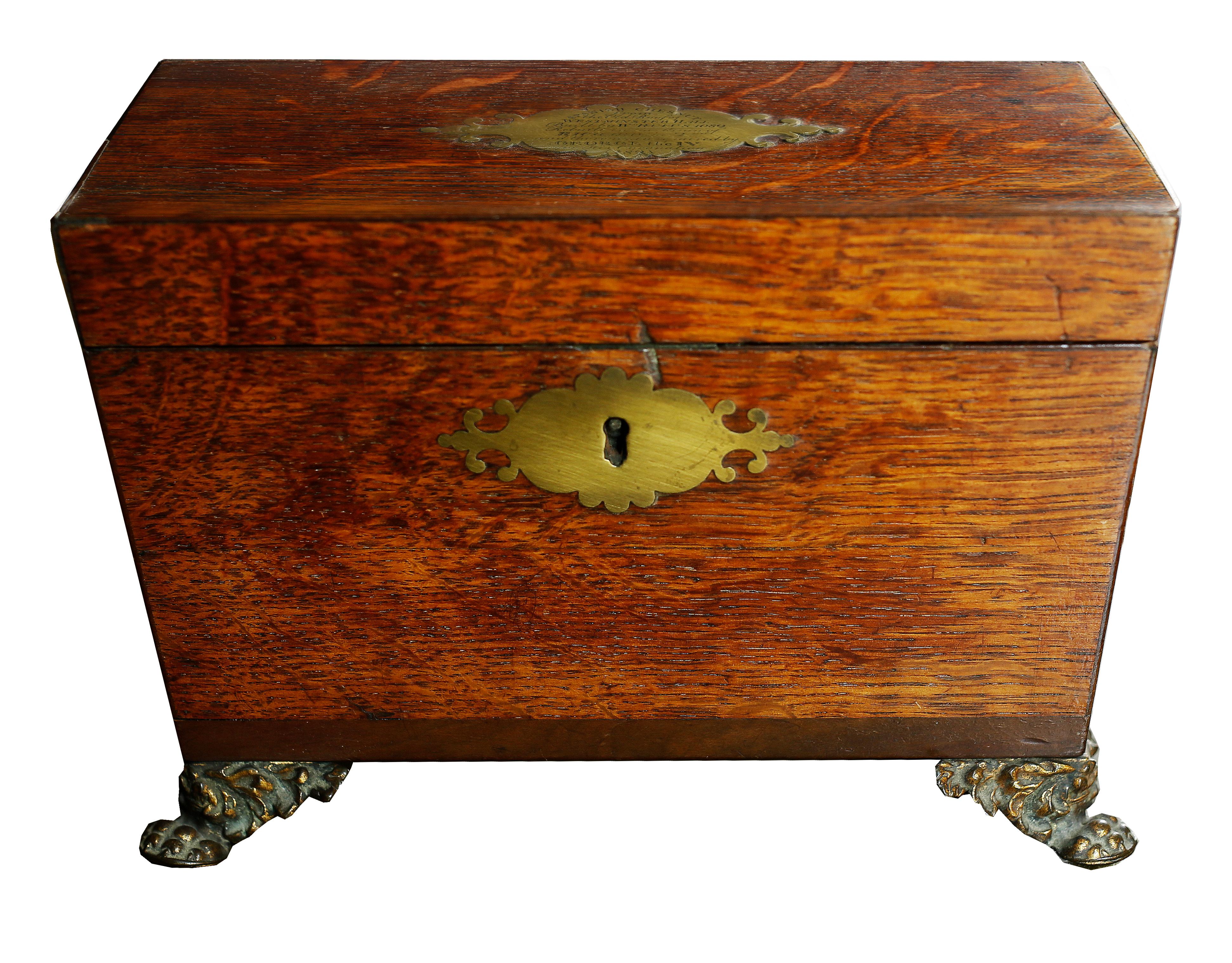 Early 19th Century 19th Century Regency Tea Caddy from Westminster Hall Roof