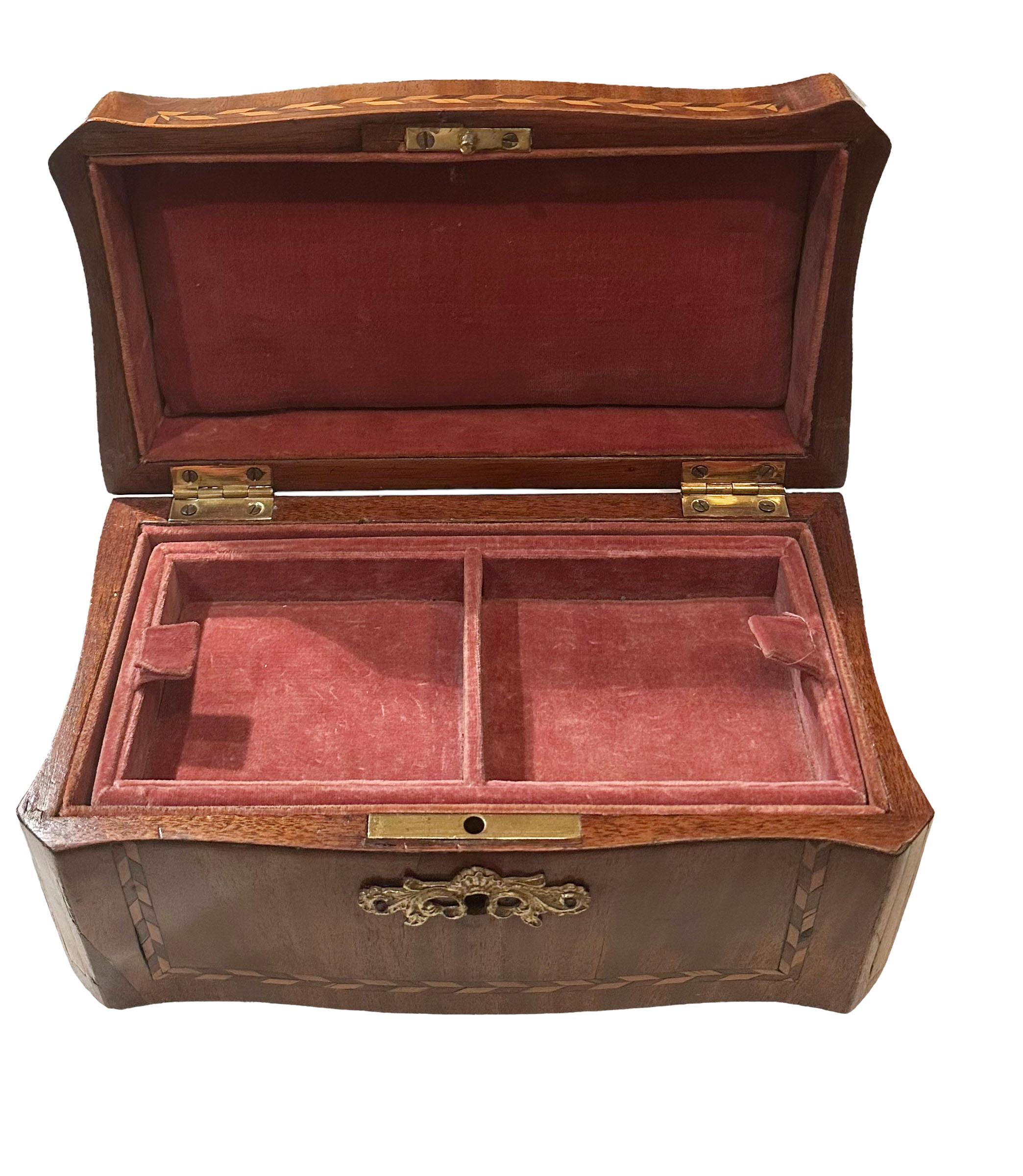 Velvet 19th Century Regency Trinket Box For Sale