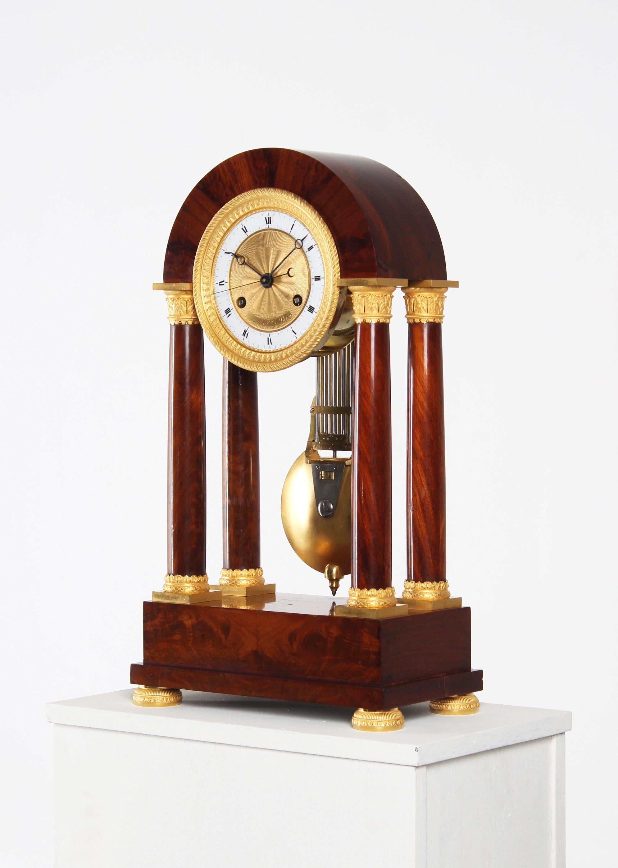 Regulateur du 19e siècle par Tarault Jeune, horloge Precision Portal, Paris, vers 1825 en vente 7