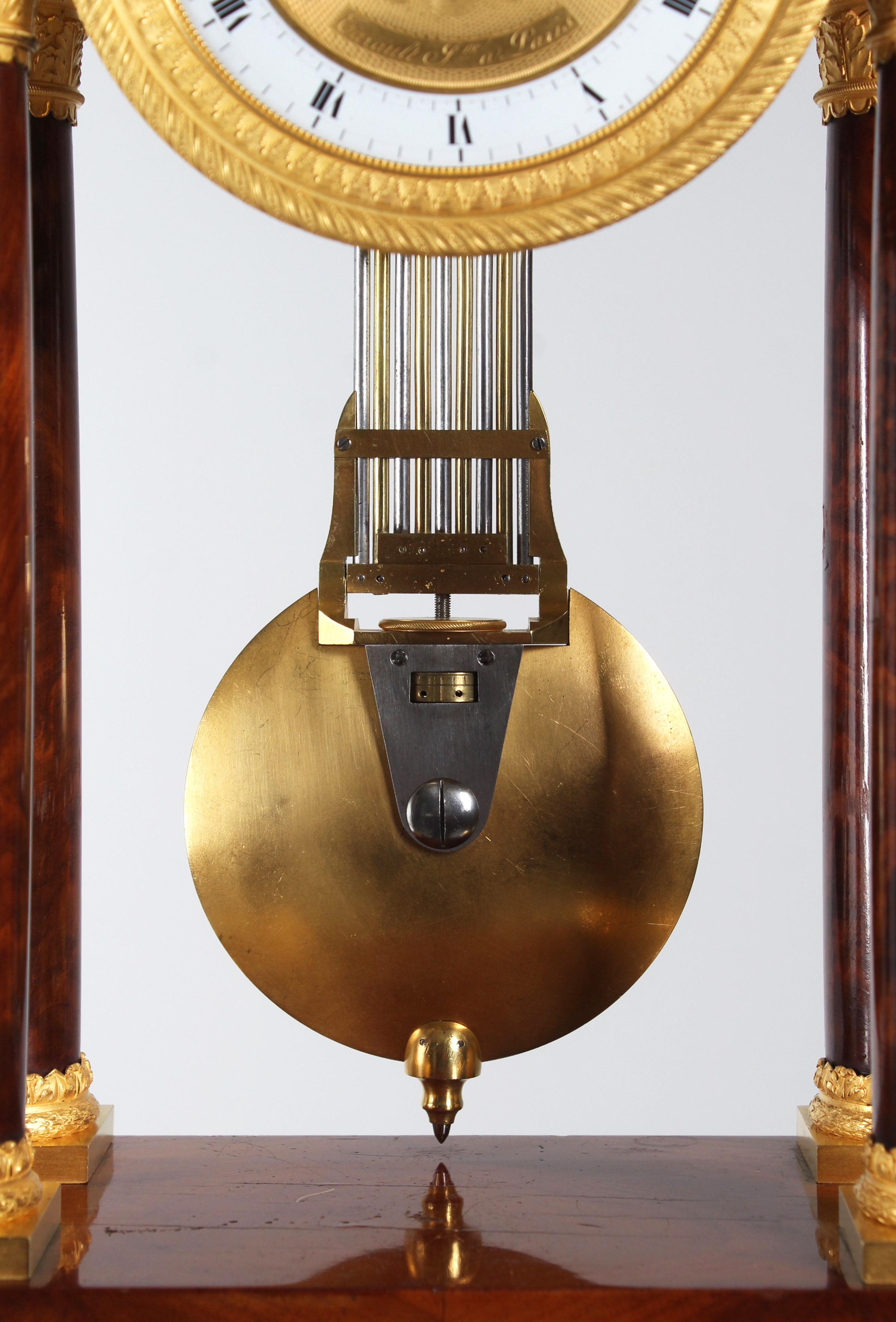 French 19th Century Regulator by Tarault Jeune, Precision Portal Clock, Paris, c. 1825 For Sale