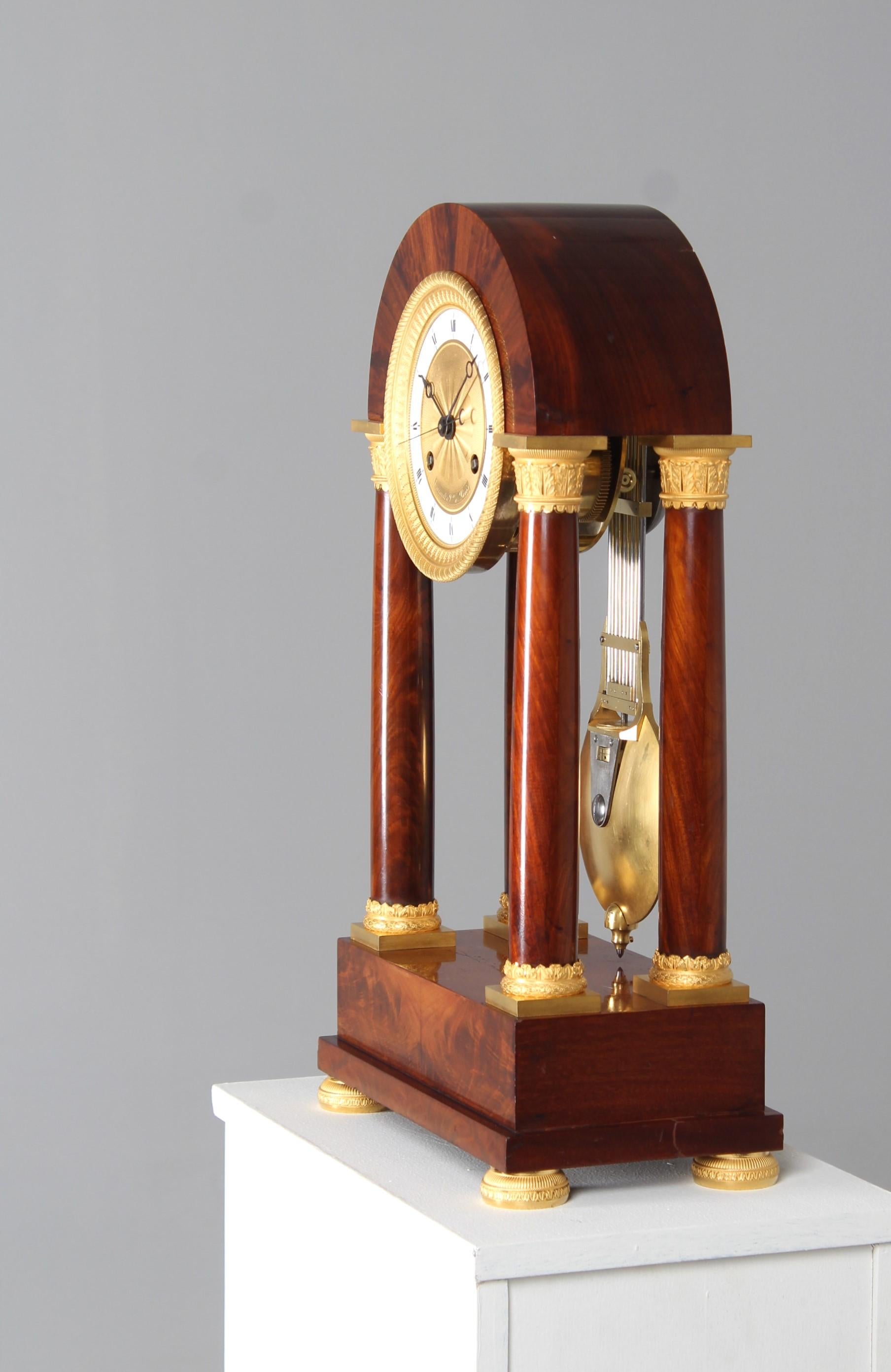19th Century Regulator by Tarault Jeune, Precision Portal Clock, Paris, c. 1825 In Good Condition For Sale In Greven, DE