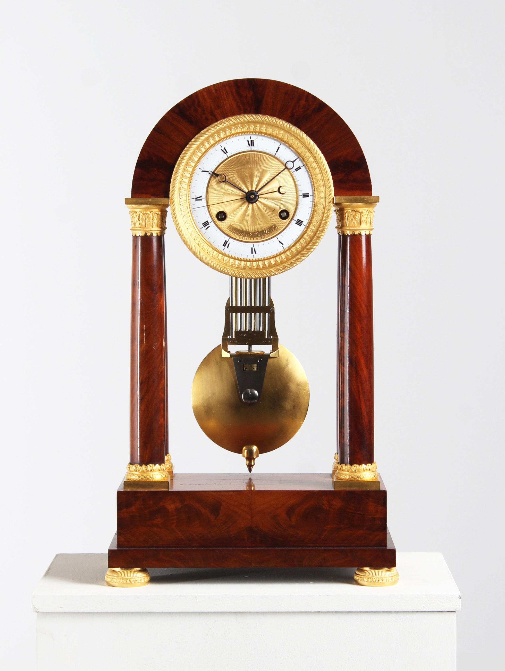 Regulateur du 19e siècle par Tarault Jeune, horloge Precision Portal, Paris, vers 1825 en vente 1