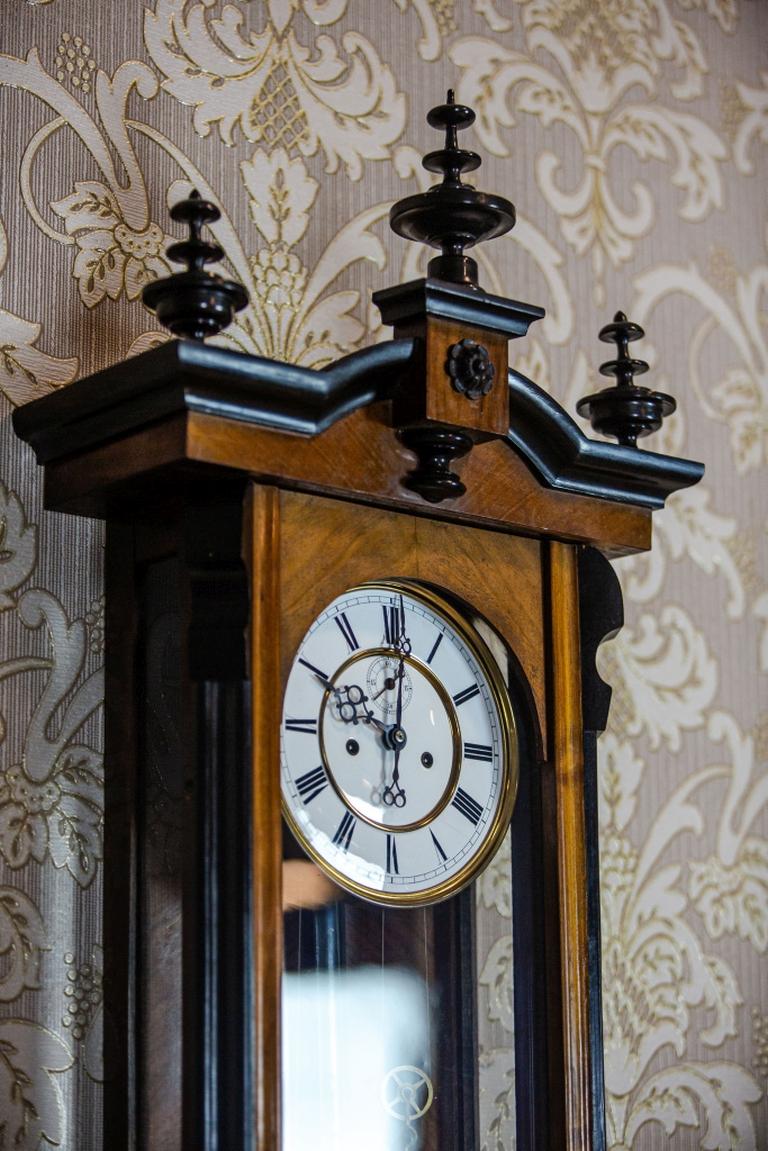Veneer 19th Century Regulator Wall Clock