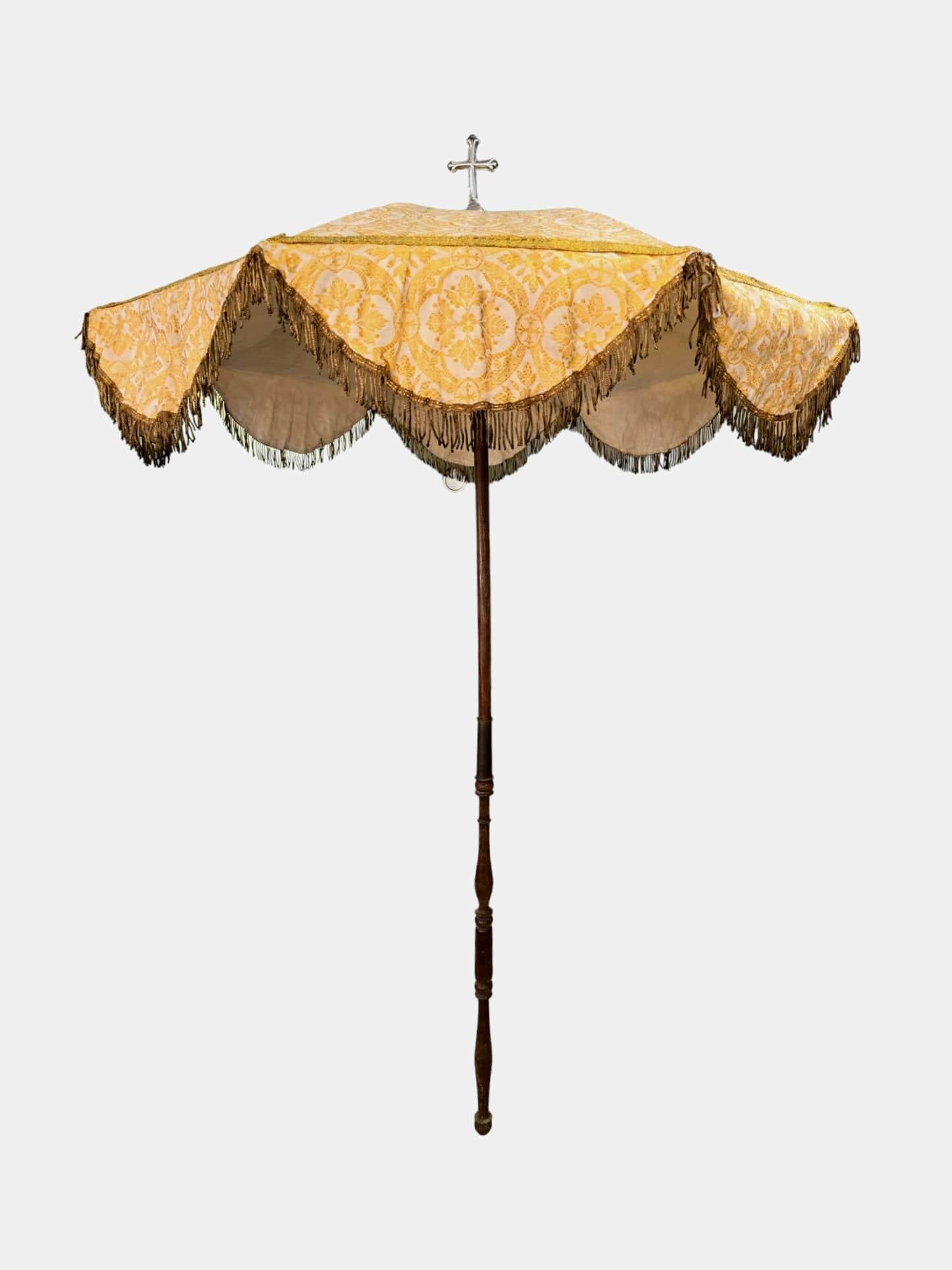 19th Century Religious Silver Parasol with Cross For Sale 10