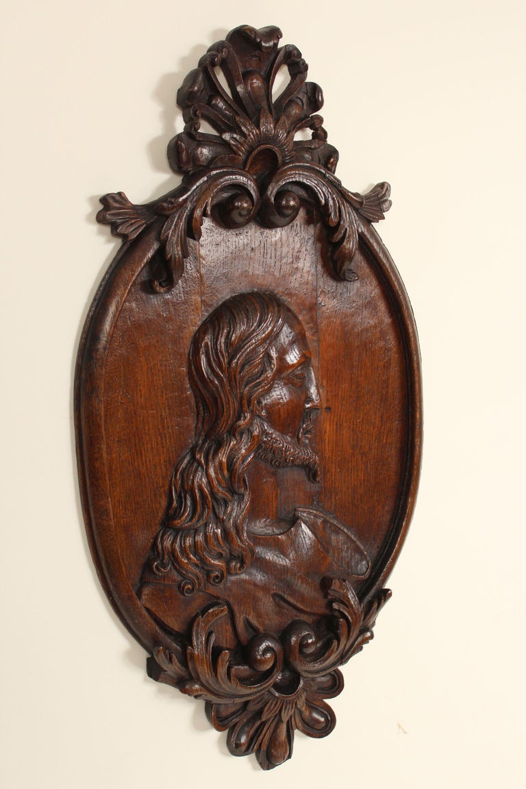 19th Century Religious Wood Carving For Sale at 1stDibs