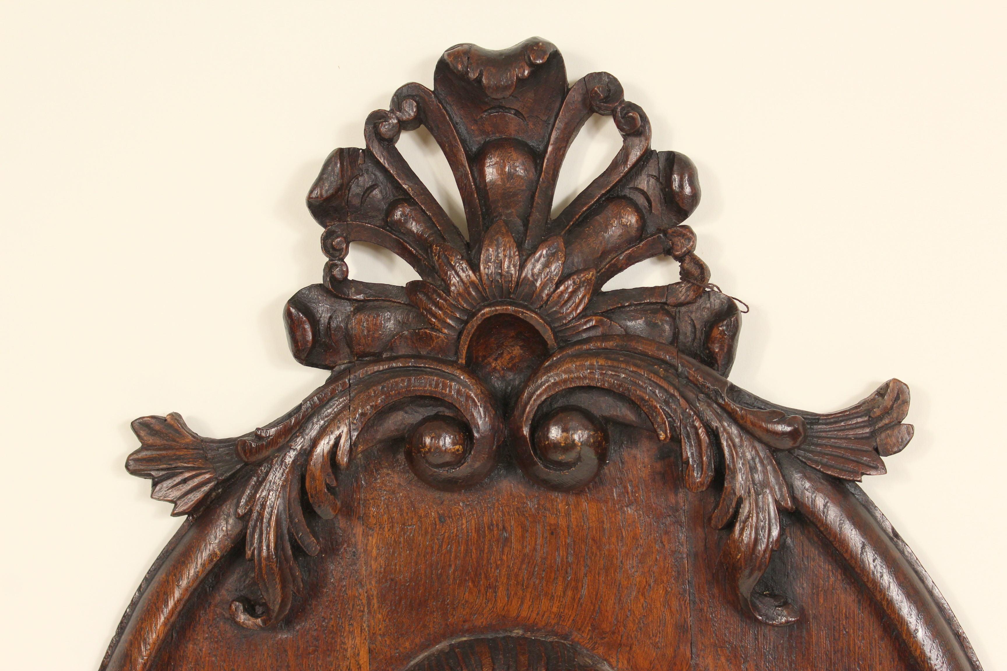 Baroque 19th Century Religious Wood Carving For Sale