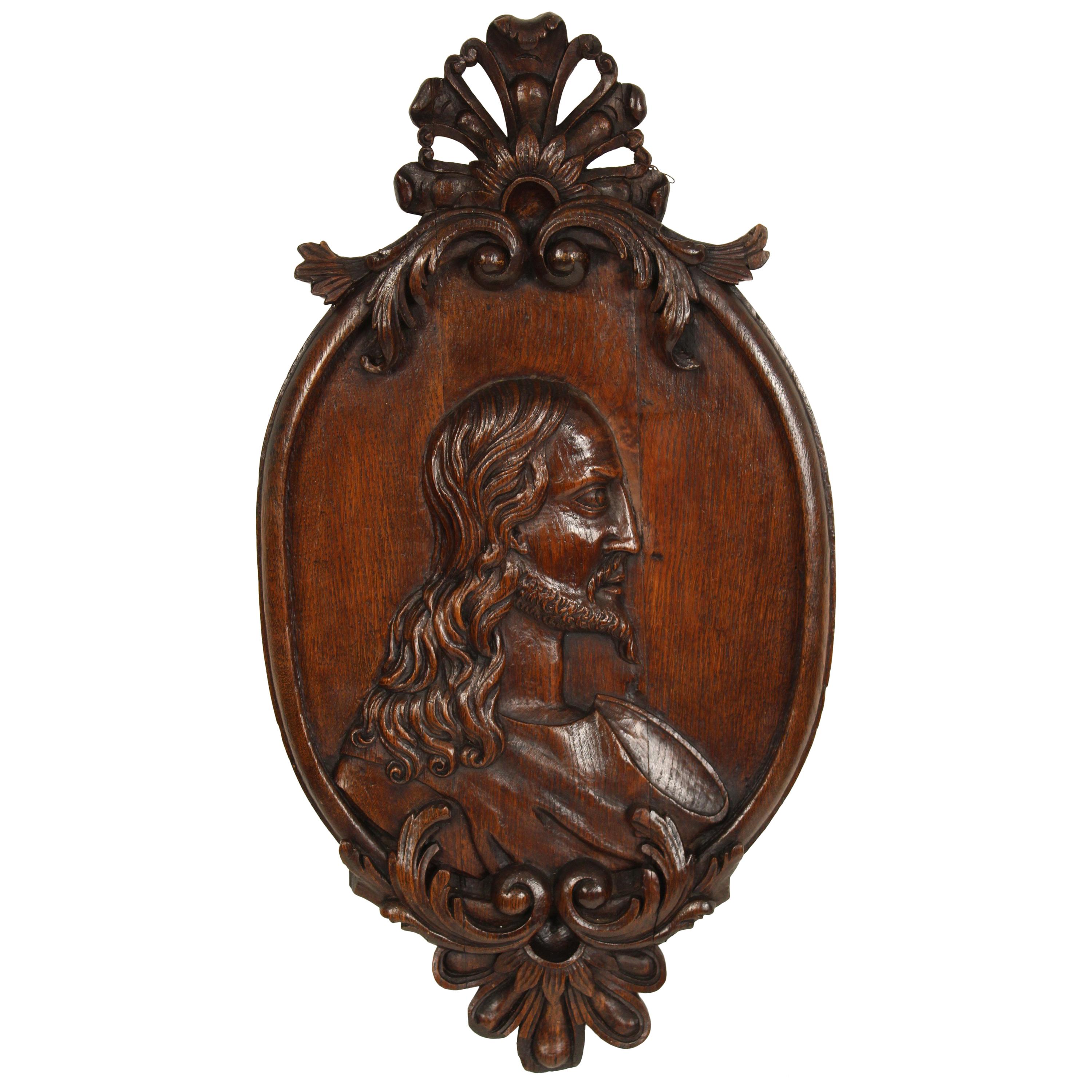 Scultura religiosa in Wood del XIX secolo
