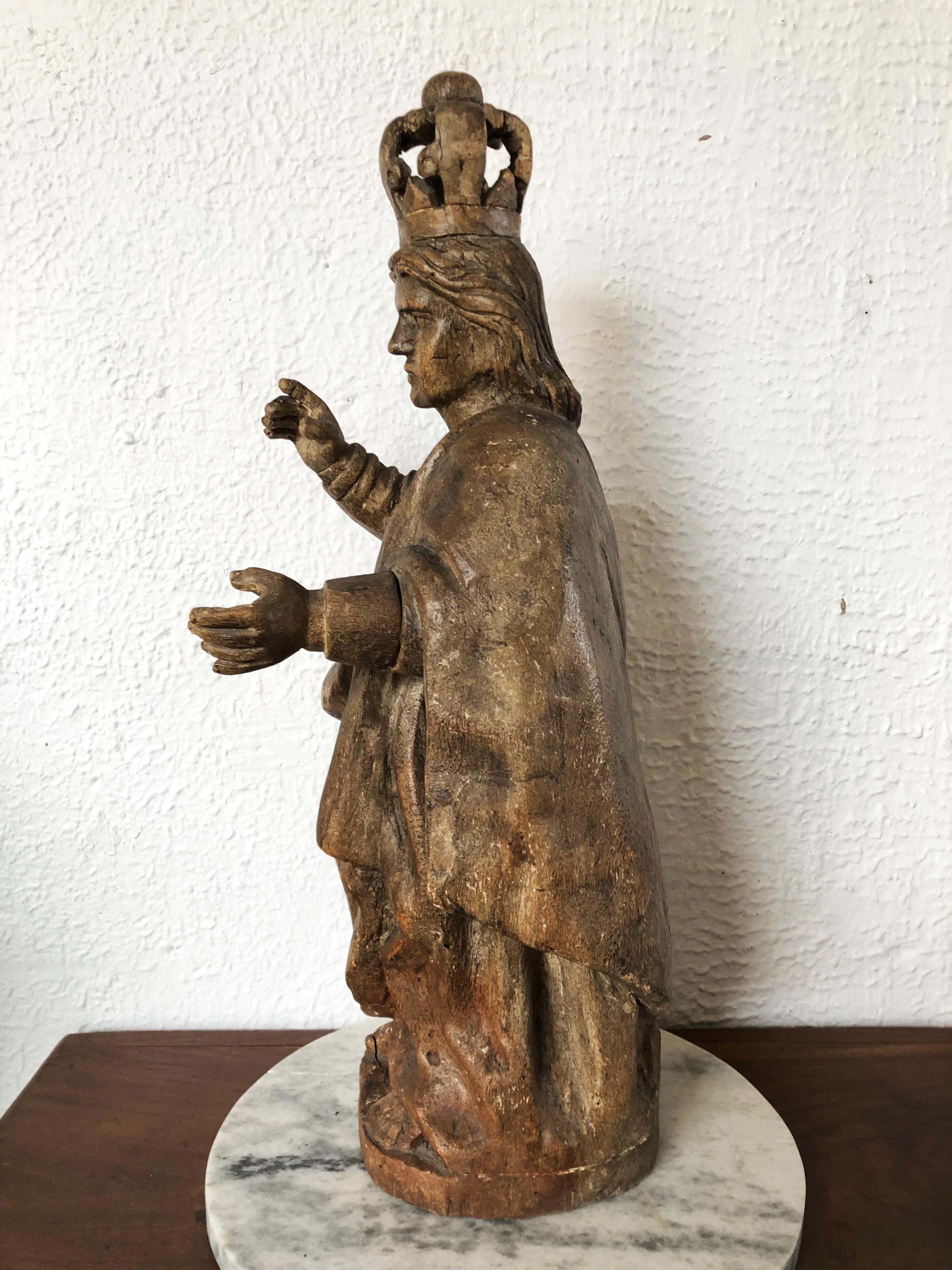 Hand carved religious figure found in Western Mexico, circa 1900.