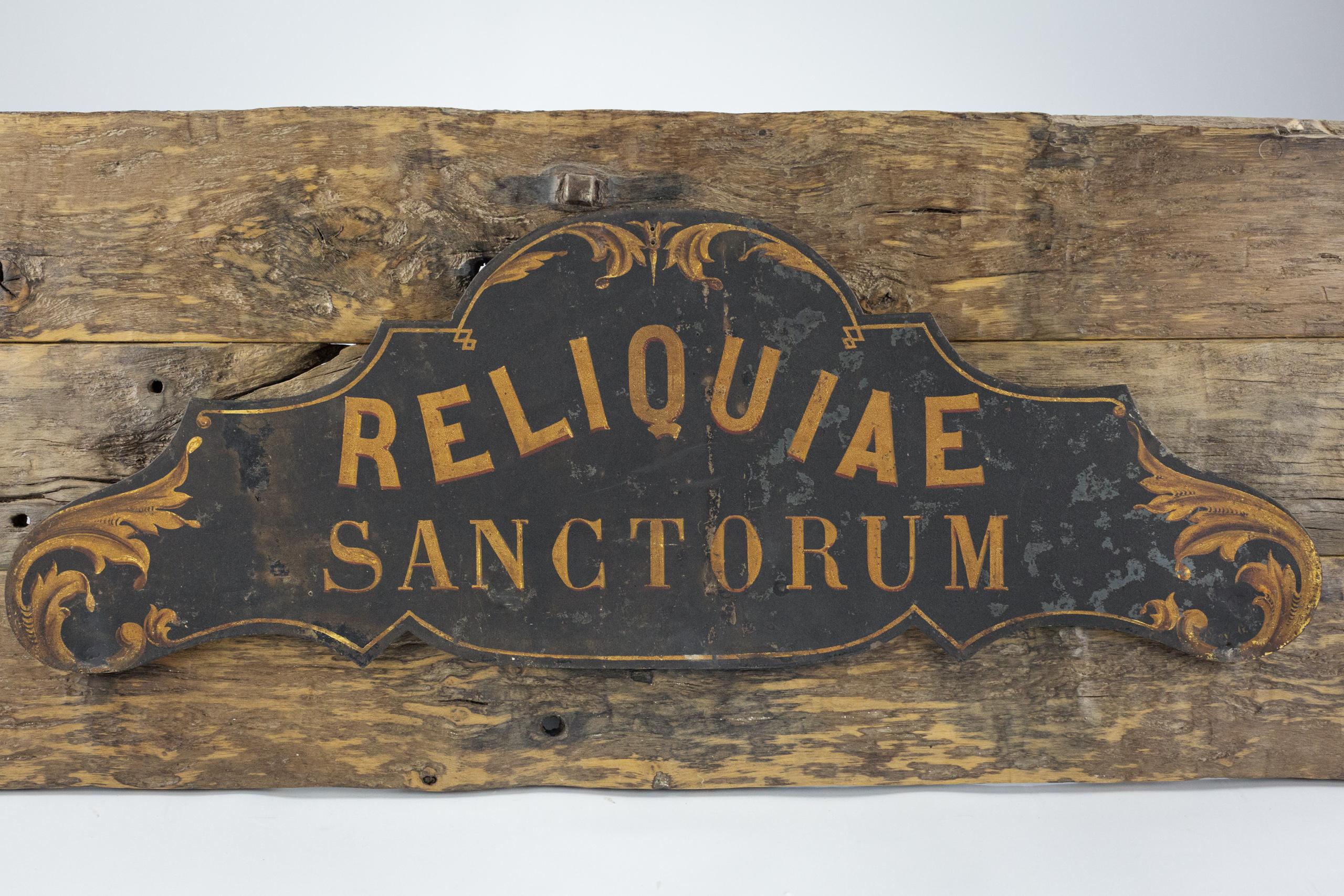 Reliquiae Sanctorum-Schild aus dem 19. Jahrhundert im Angebot 5