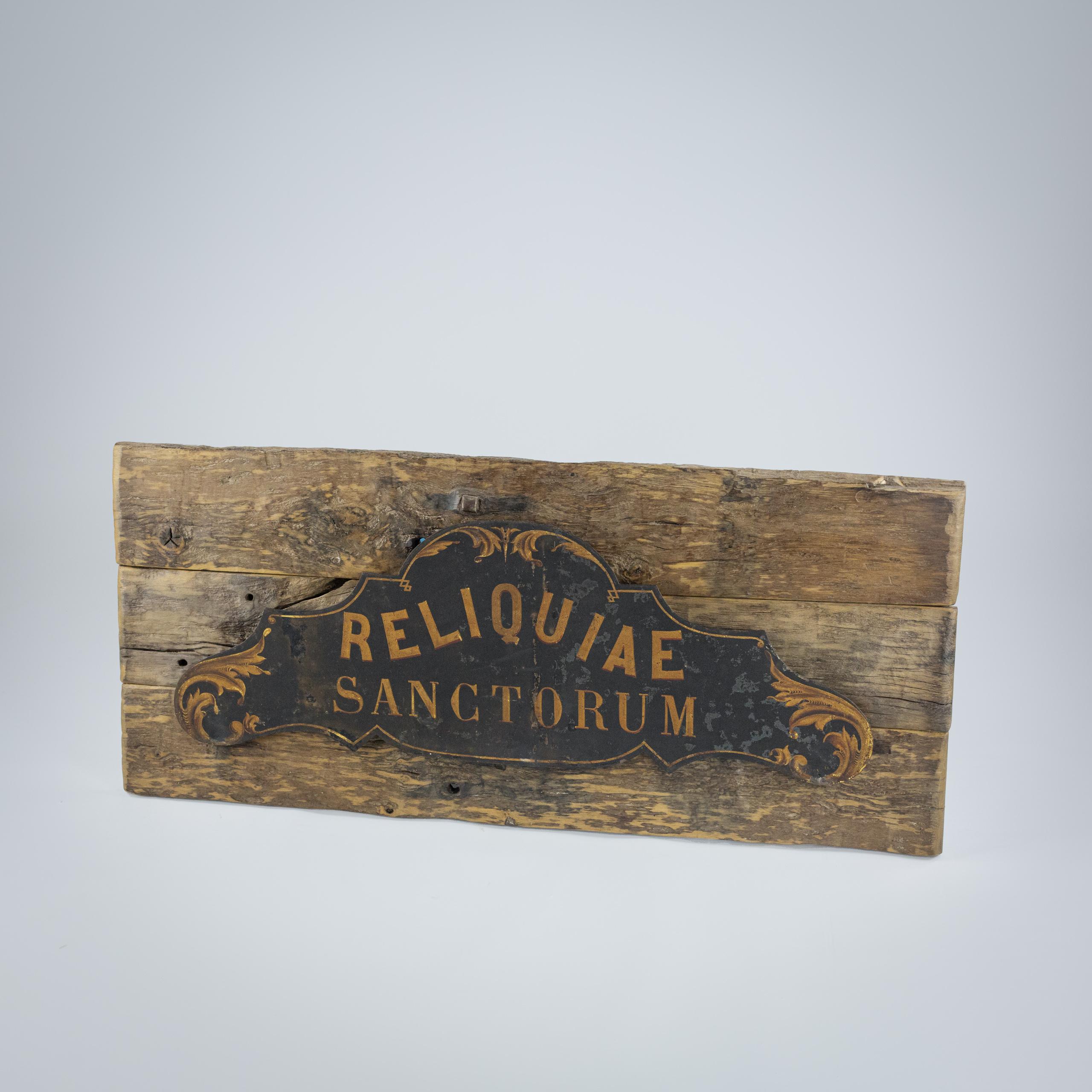 Reliquiae Sanctorum-Schild aus dem 19. Jahrhundert (Italienisch) im Angebot