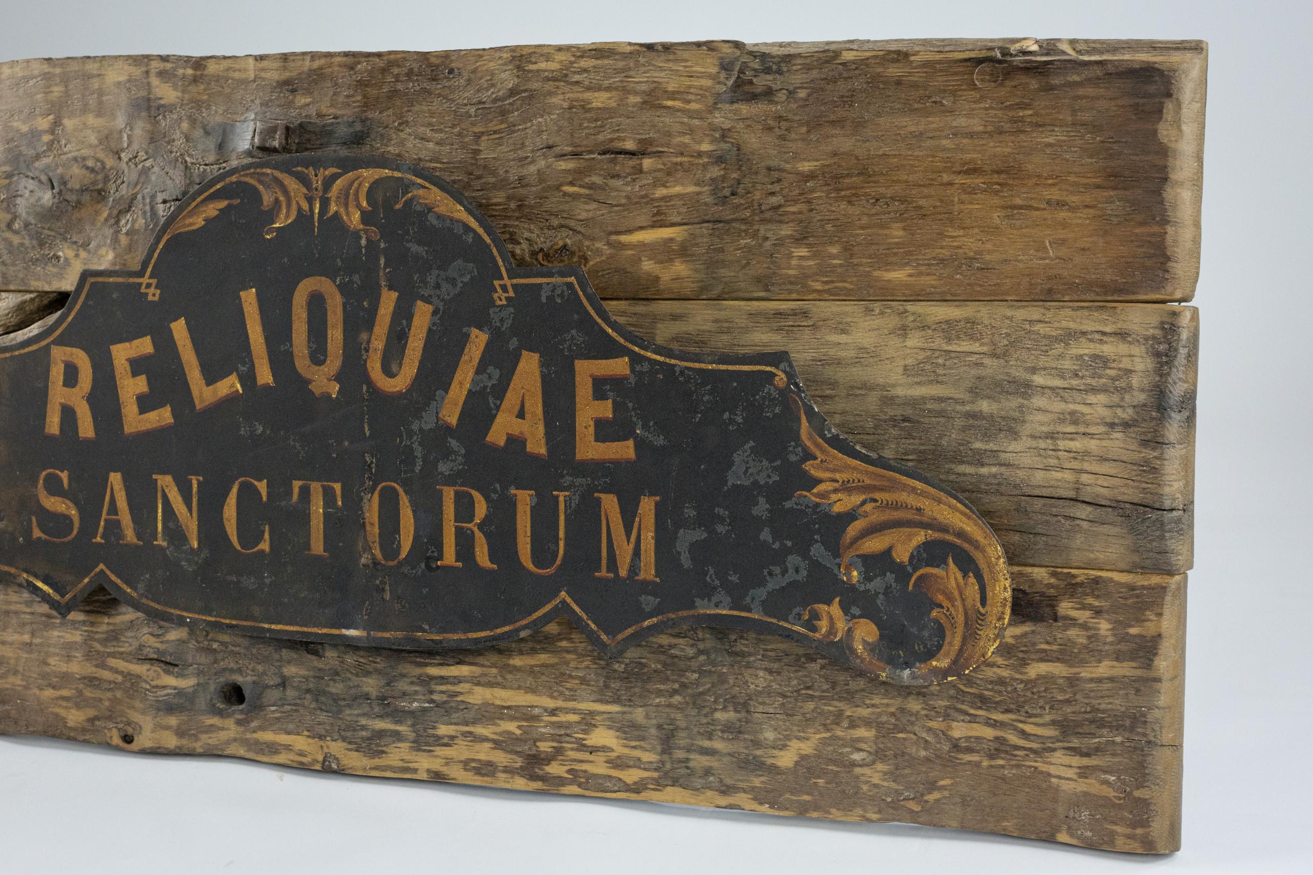 Reliquiae Sanctorum-Schild aus dem 19. Jahrhundert im Angebot 2