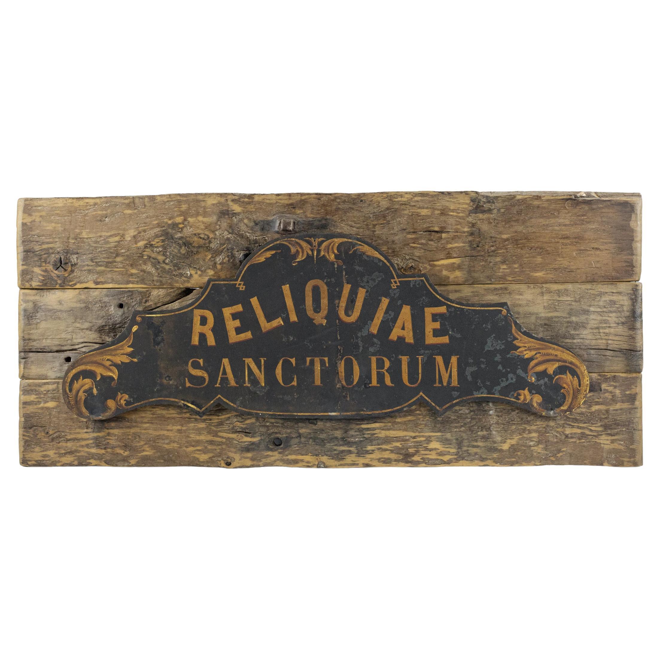 19th Century Reliquiae Sanctorum Sign
