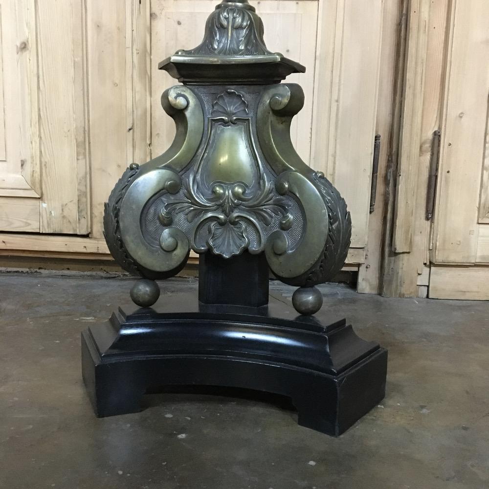 19th Century Renaissance Cast Bronze Floor Lamp 4