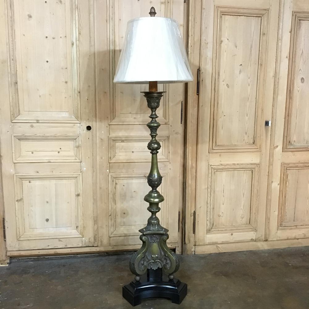 Hand-Crafted 19th Century Renaissance Cast Bronze Floor Lamp