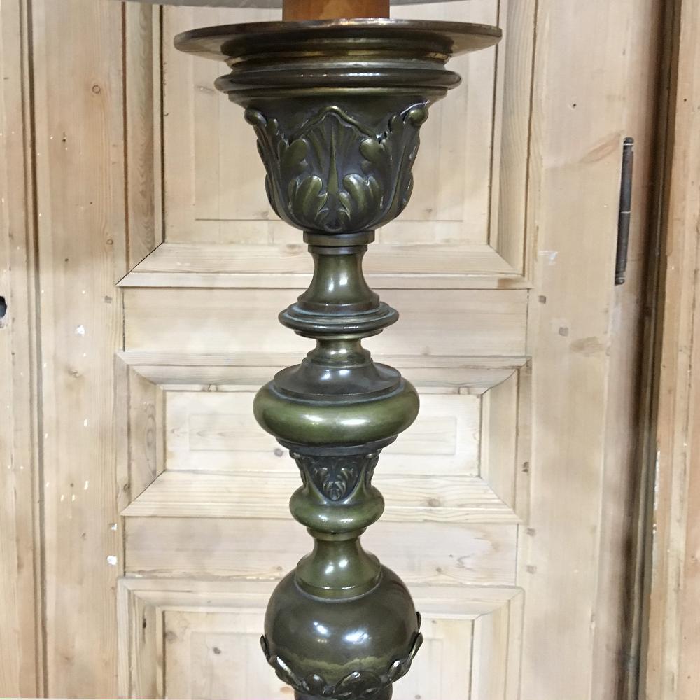 19th Century Renaissance Cast Bronze Floor Lamp 2