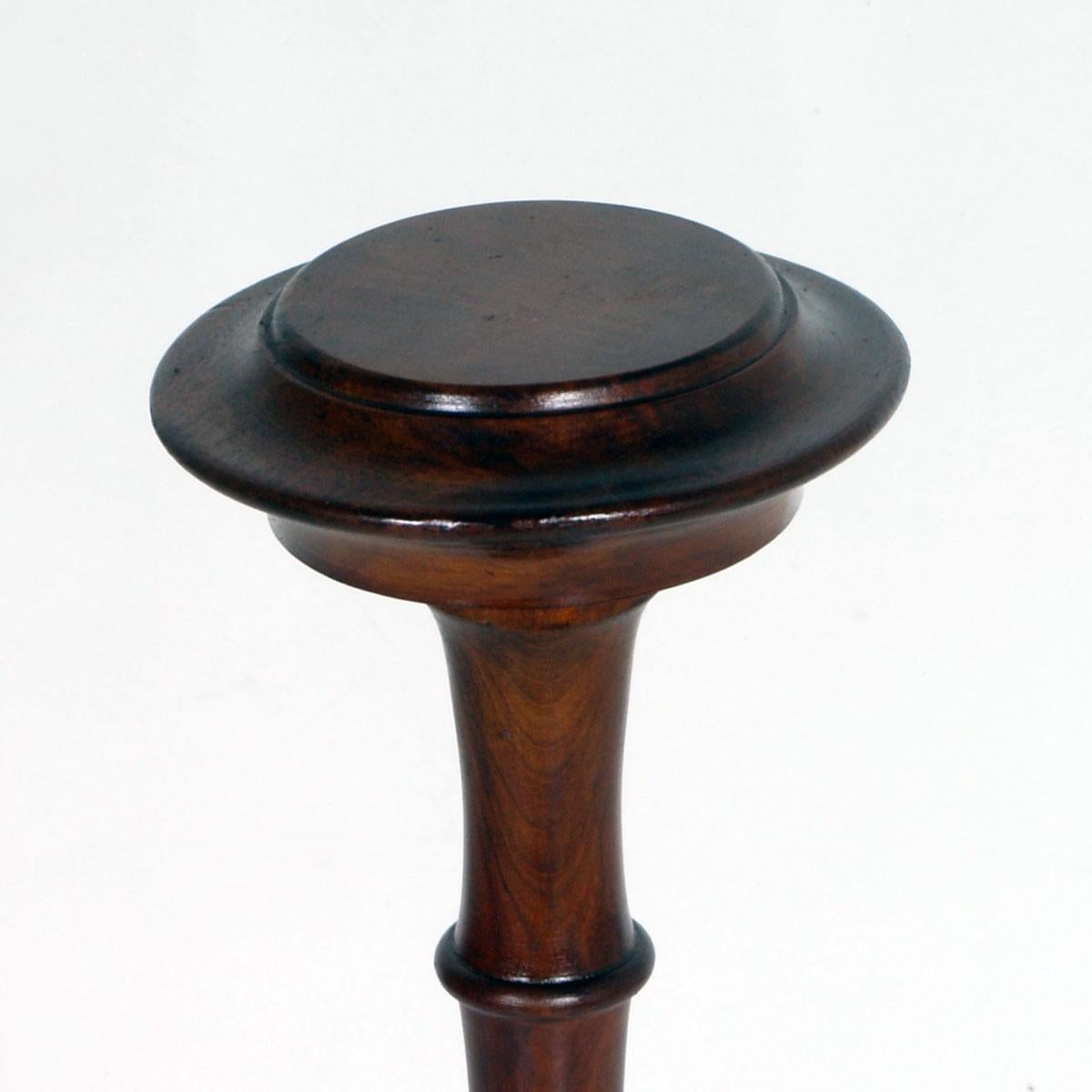 Renaissance Revival Tuscany 19th Century Renaissance Column Pedestal by Dini & Puccini in Walnut  For Sale
