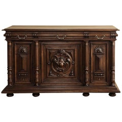 19th Century Renaissance Henri II French Walnut Buffet