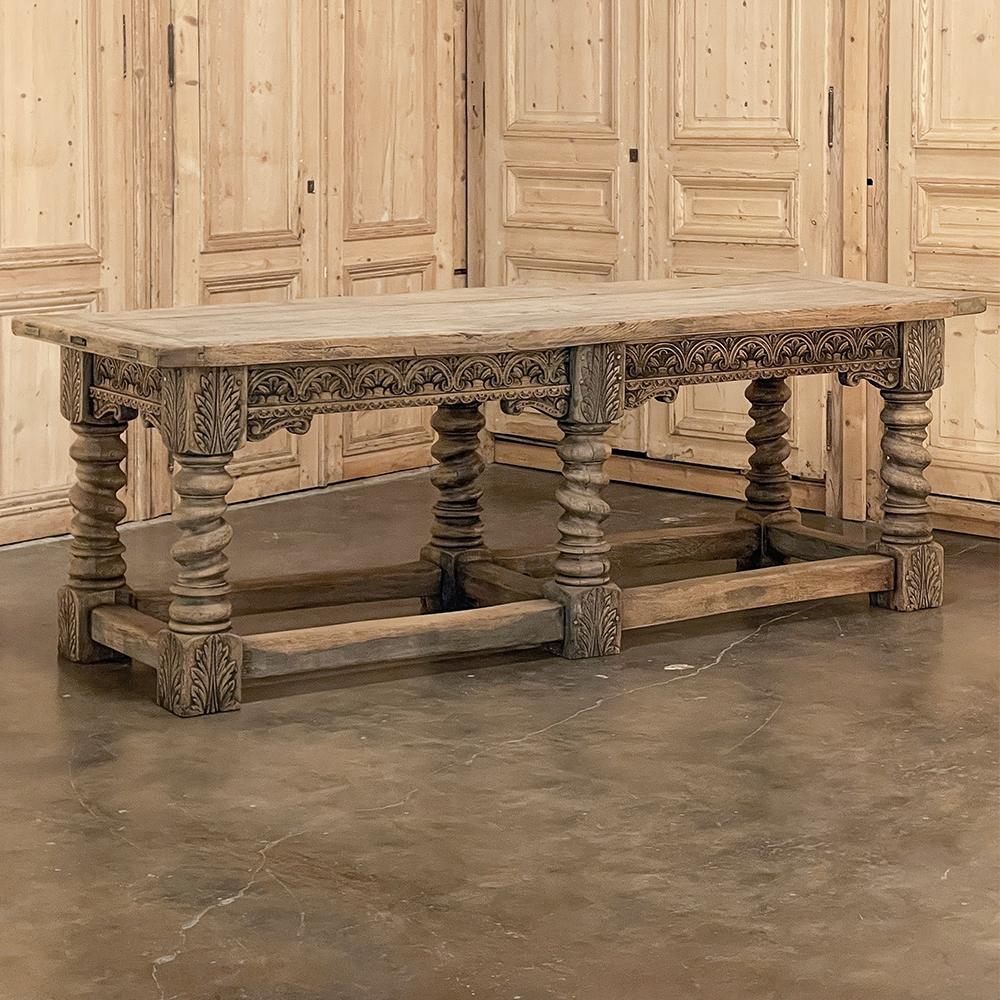 Belgian 19th Century Renaissance Library ~ Conference Table For Sale