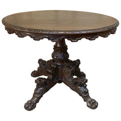 19th Century Renaissance Oval Center Table