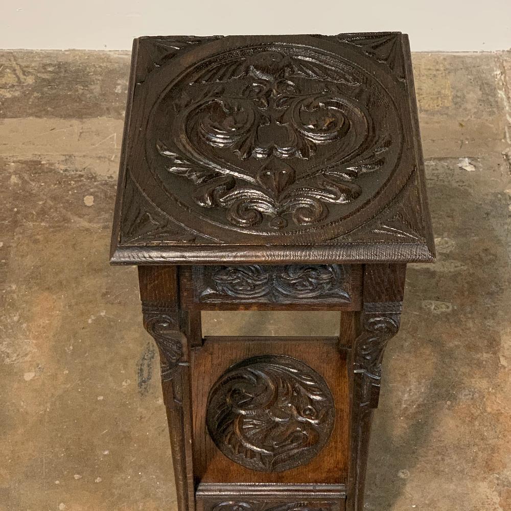 Oak 19th Century Renaissance Pedestal
