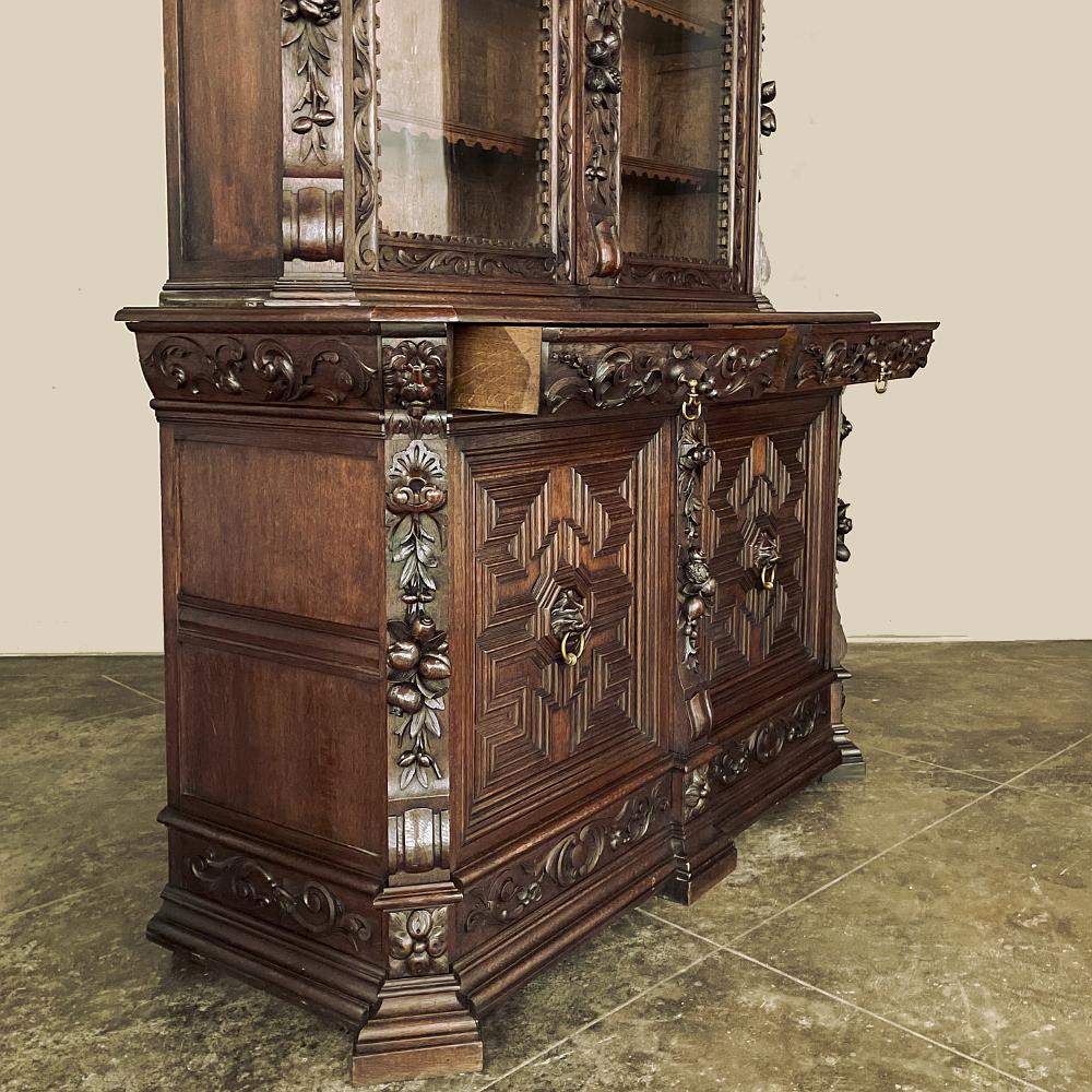 19th Century Renaissance Revival Bookcase For Sale 4