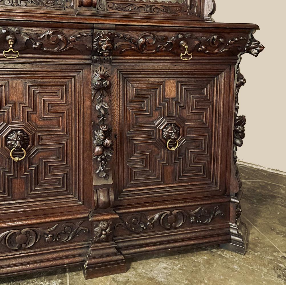 19th Century Renaissance Revival Bookcase For Sale 9