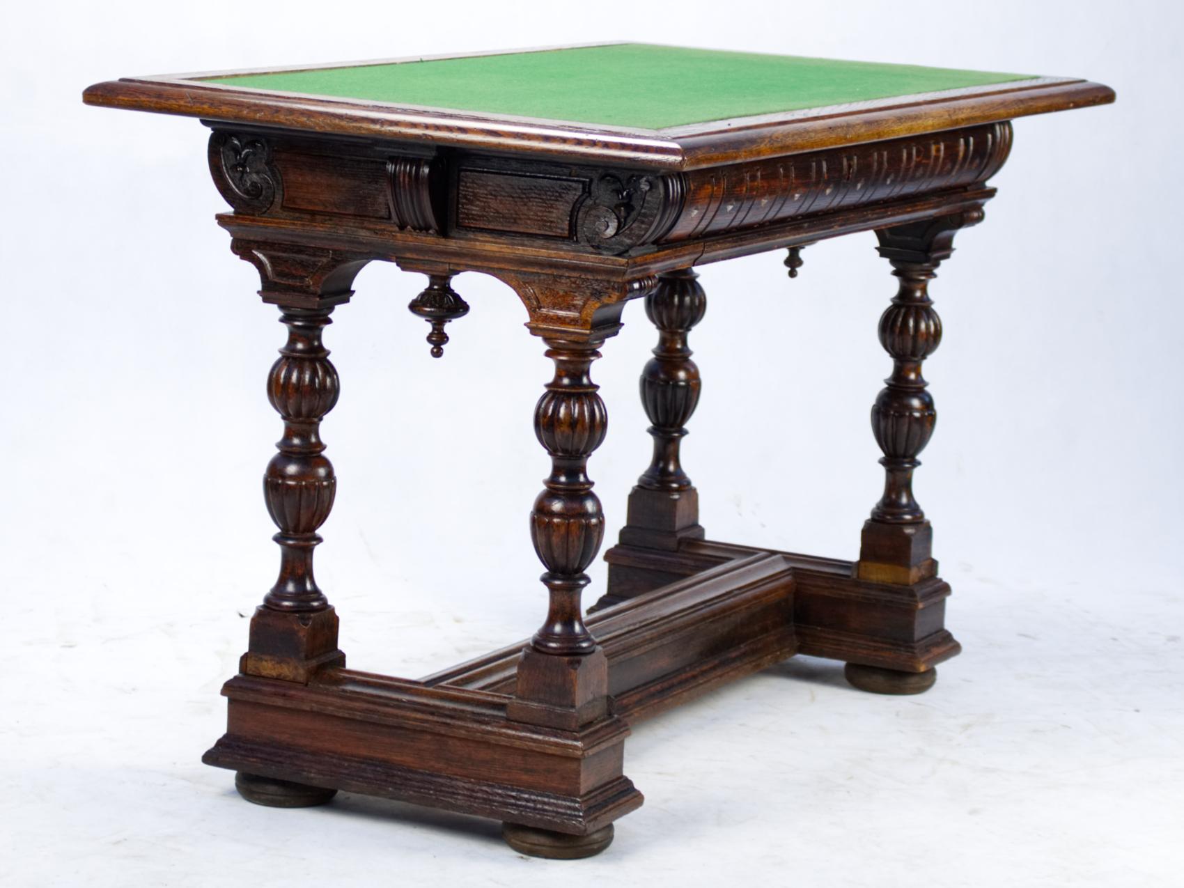 European 19th Century Renaissance Revival Carved Table