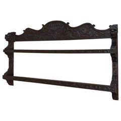 Antique 19th Century Renaissance Revival Carved Wood Wall Shelf