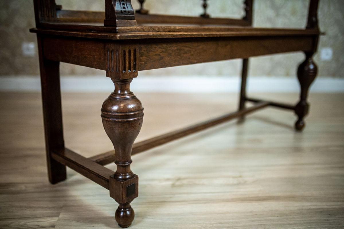 19th Century Renaissance Revival Oak Bench 6