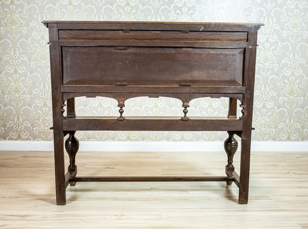 19th Century Renaissance Revival Oak Bench In Good Condition In Opole, PL