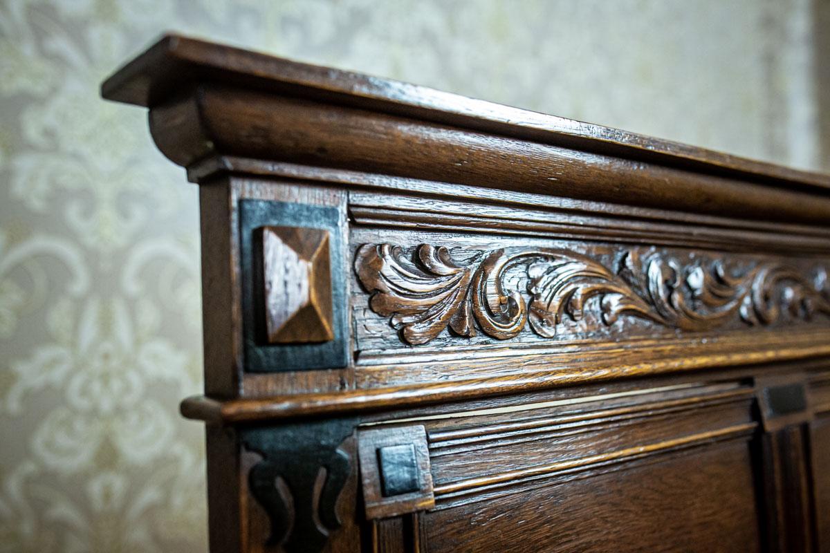 19th Century Renaissance Revival Oak Bench 3