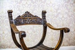 19th-Century Renaissance Revival Oak Dante Chair