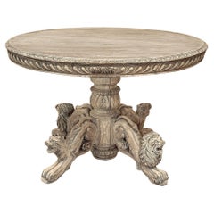 19th Century Renaissance Revival Stripped Center Table ~ Dining Table