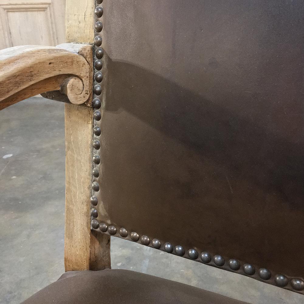 19th Century Renaissance Revival Stripped Oak Armchair For Sale 4