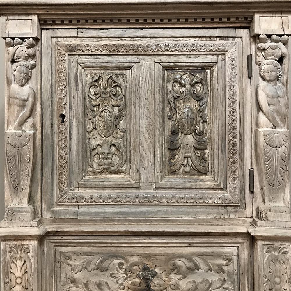 19th Century Renaissance Stripped Oak Cabinet 4