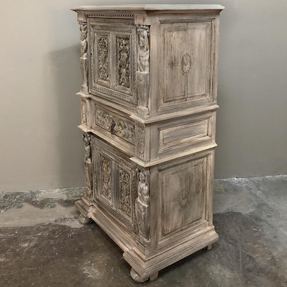 19th Century Renaissance Stripped Oak Cabinet 5