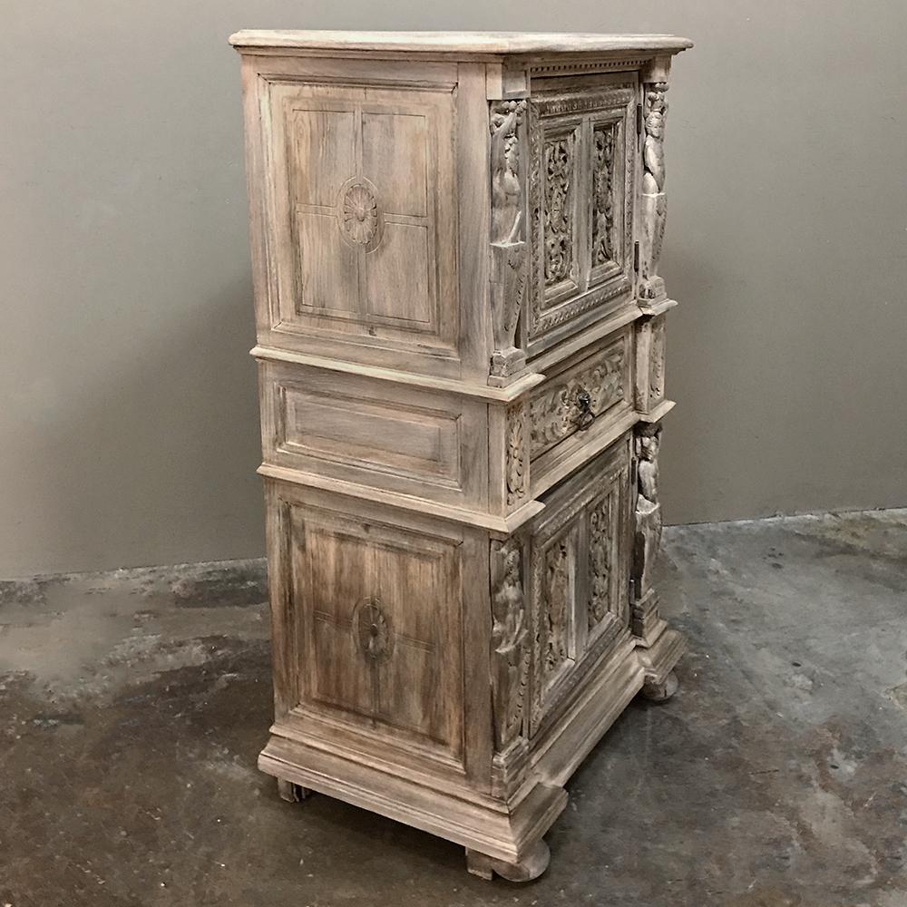 19th Century Renaissance Stripped Oak Cabinet 7