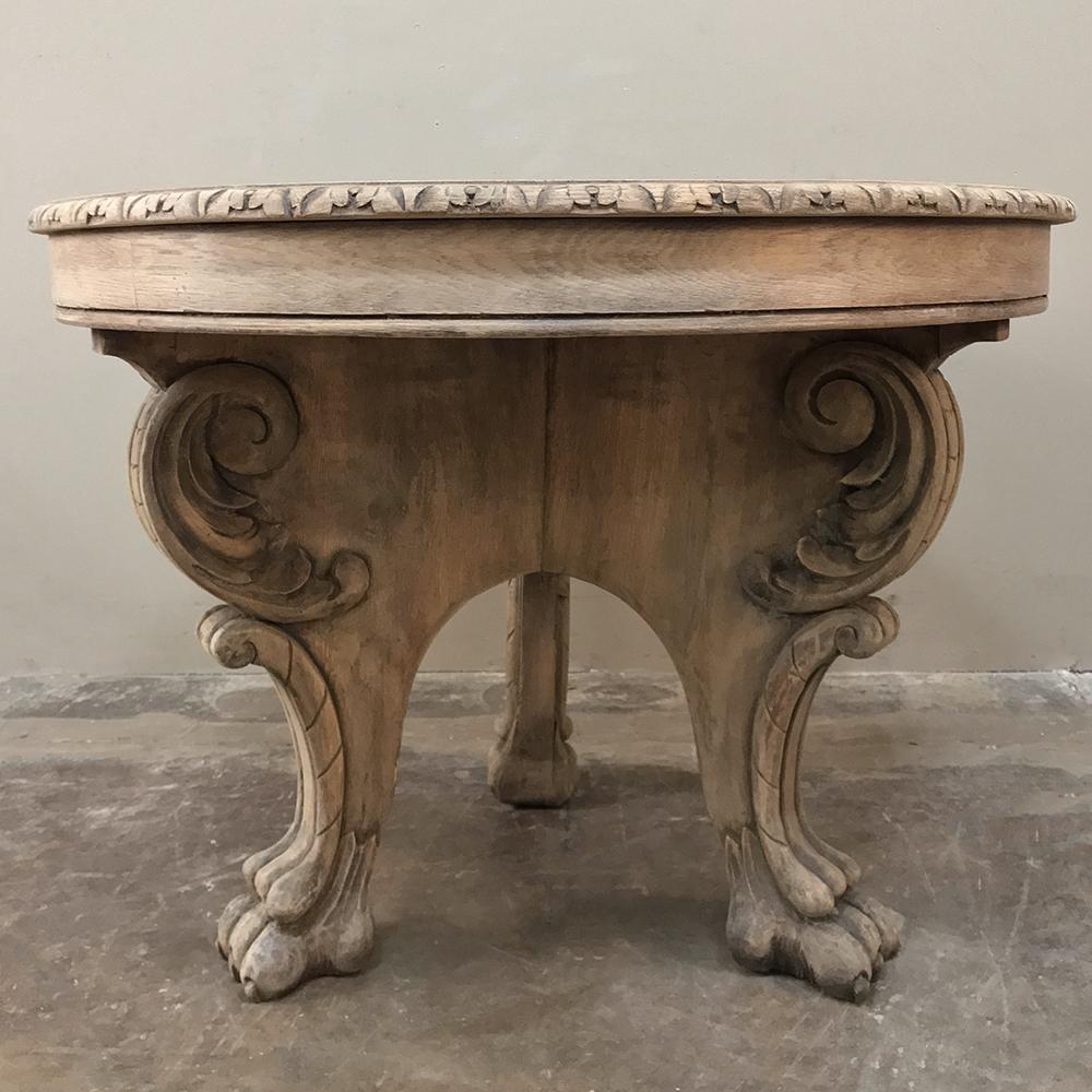Renaissance Revival 19th Century Renaissance Stripped Oak Center Table