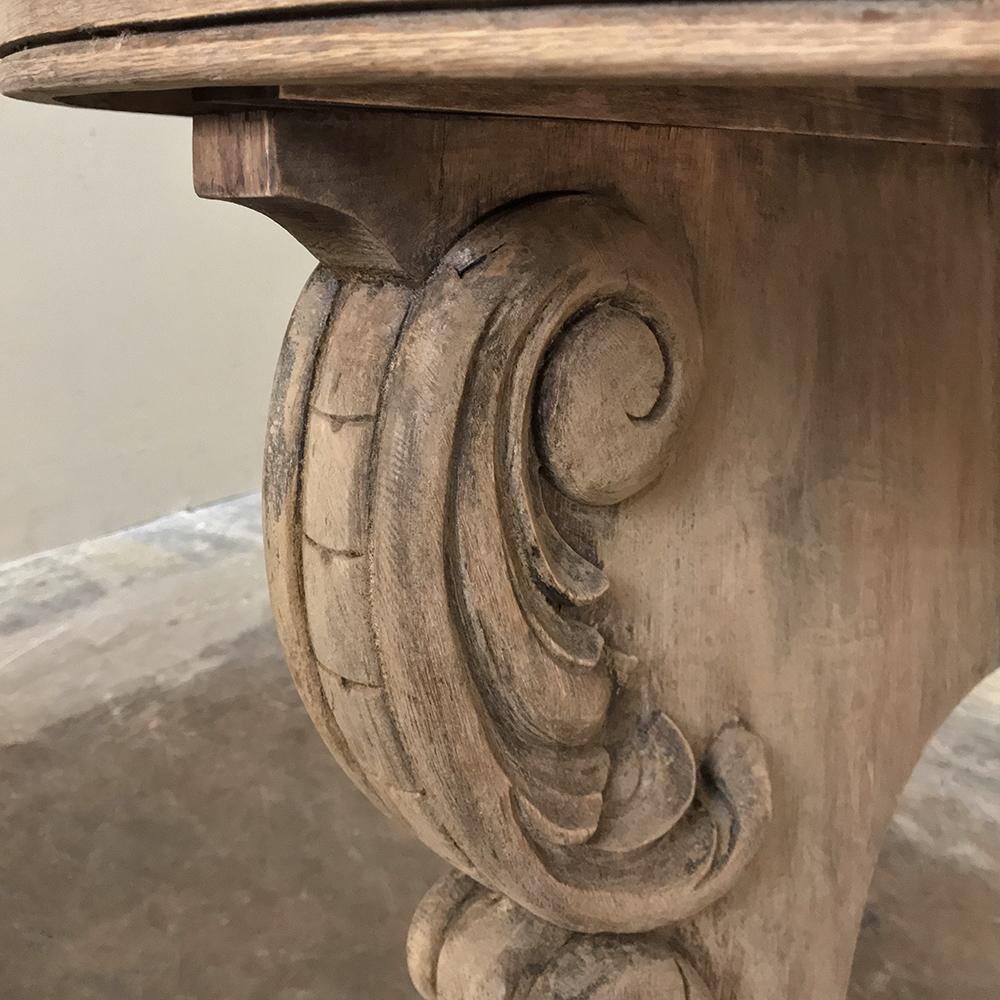 19th Century Renaissance Stripped Oak Center Table 1