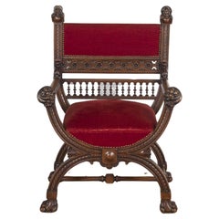 19th Century Renaissance Style Hall Chair
